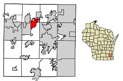 Waukesha County Wisconsin Incorporated and Unincorporated areas Hartland Highlighted